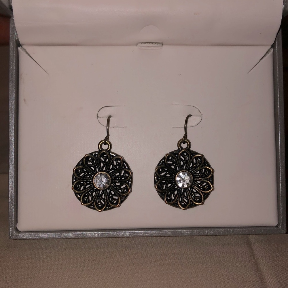 Metal Flower Earrings